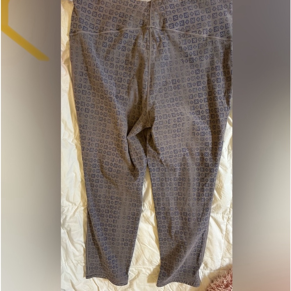 Reversible Blue Gray Geometric Pattern - Stretch … - image 3